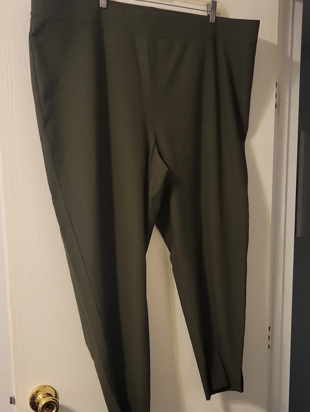 NWT Eileen Fisher Dark Olive Stretch Dress Pants 3X